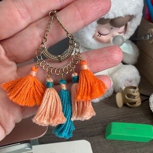 Boho Tassel earrings with Gold Chain